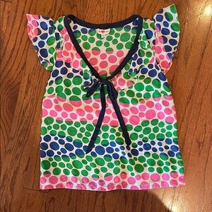 Anthropologie Multicolor Polka Dot Blouse